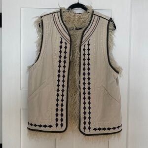 Free People Reversible Vest like new condition size Large